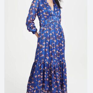 Scotch & Soda Blue Floral Satiny Dress